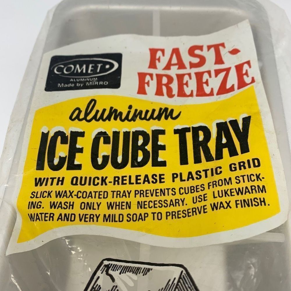Comet Ice Cube Tray Quick Release Aluminum Vintage Original Package Sealed